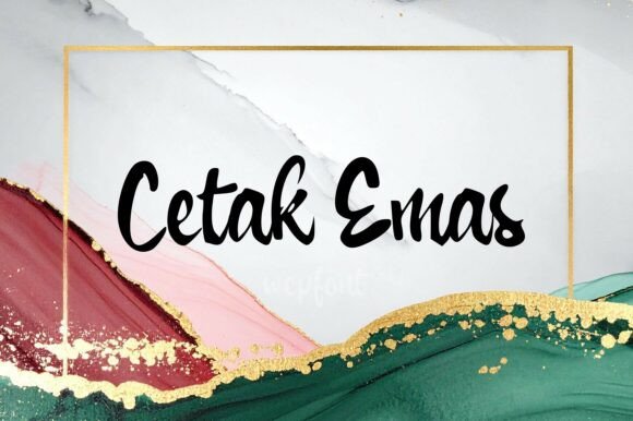 Cetak Emas: The Perfect Script Font for Elegant Branding