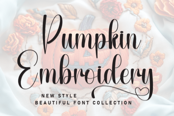 Embrace the Charm of Pumpkin Embroidery Font