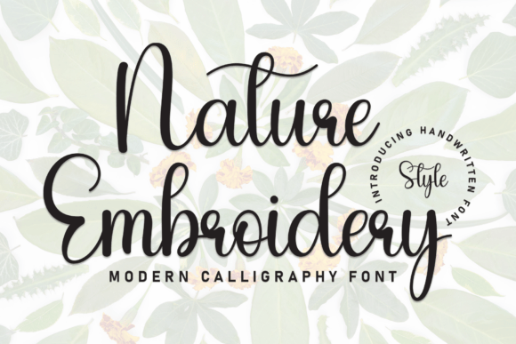 Unveiling Nature Embroidery: A Font for Creative Campaigns